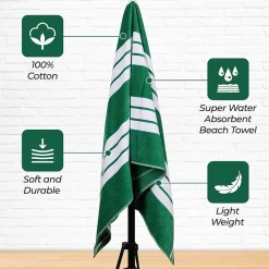 SUPERIOR® Cabana Collection |100% Cotton Quick Dry 2 Piece Beach Towel Set