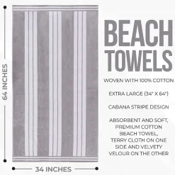 SUPERIOR® Cabana Collection | 100% Cotton Quick Dry Beach Towel