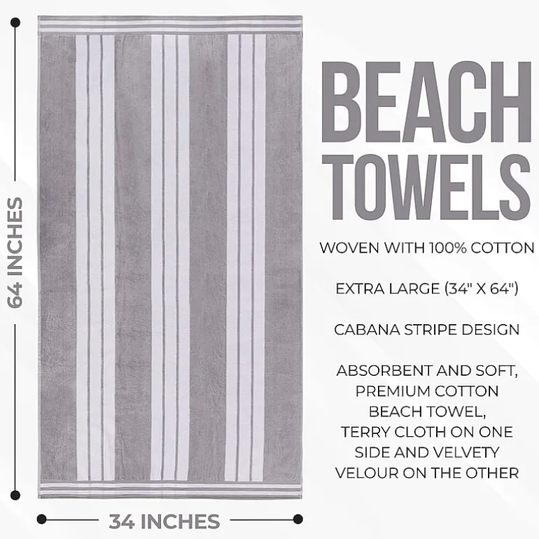 SUPERIOR® Cabana Collection | 100% Cotton Quick Dry Beach Towel