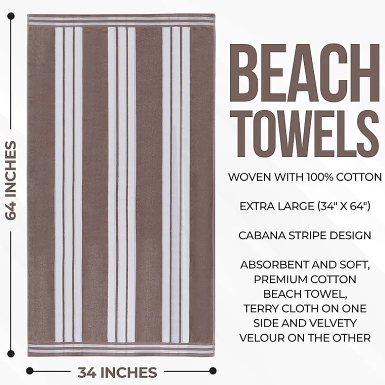 SUPERIOR® Cabana Collection | 100% Cotton Quick Dry Beach Towel