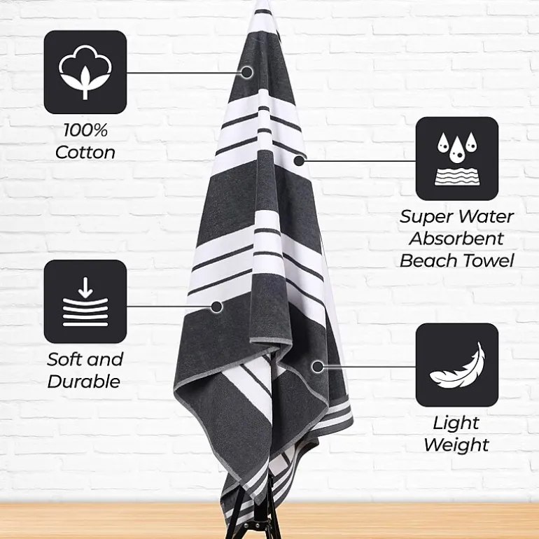 SUPERIOR® Cabana Collection | 100% Cotton Quick Dry Beach Towel