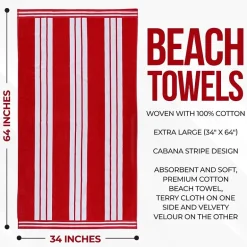 SUPERIOR® Cabana Collection | 100% Cotton Quick Dry Beach Towel