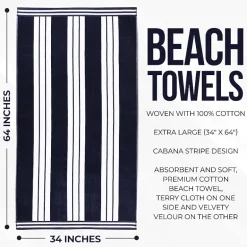 SUPERIOR® Cabana Collection | 100% Cotton Quick Dry Beach Towel