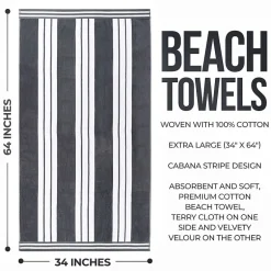 SUPERIOR® Cabana Collection | 100% Cotton Quick Dry Beach Towel