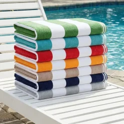 SUPERIOR® Cabana Stripe Oversized Quick Dry Beach Towel