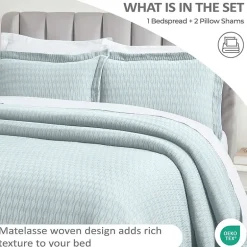SUPERIOR® Calvert Cotton Lattice Geometric Jacquard Bedspread