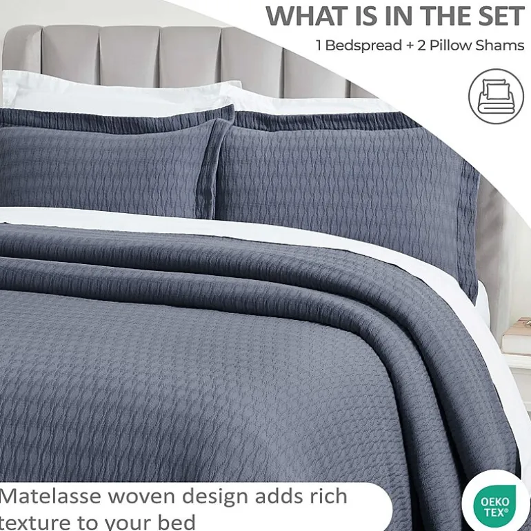 SUPERIOR® Calvert Cotton Lattice Geometric Jacquard Bedspread