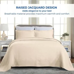 SUPERIOR® Celtic Circle Textured Woven Jacquard Bedspread with Shams