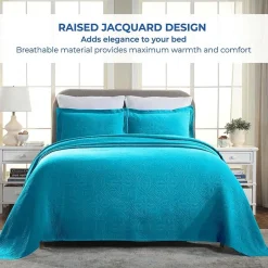 SUPERIOR® Celtic Circle Textured Woven Jacquard Bedspread with Shams