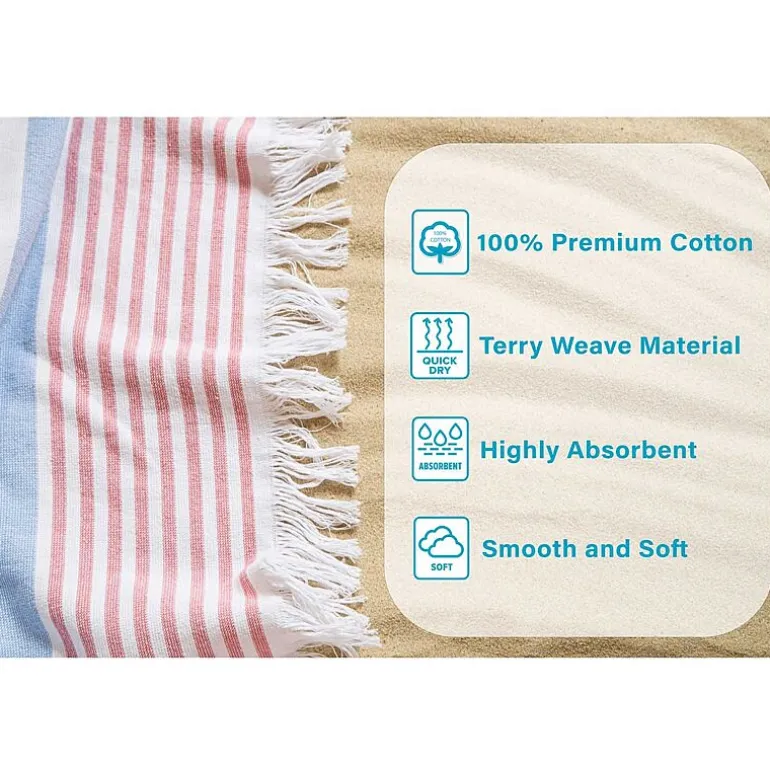 SUPERIOR® Costal Collection | 100% Cotton Quick Dry Beach Towel