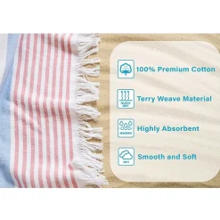 SUPERIOR® Costal Collection | 100% Cotton Quick Dry Beach Towel