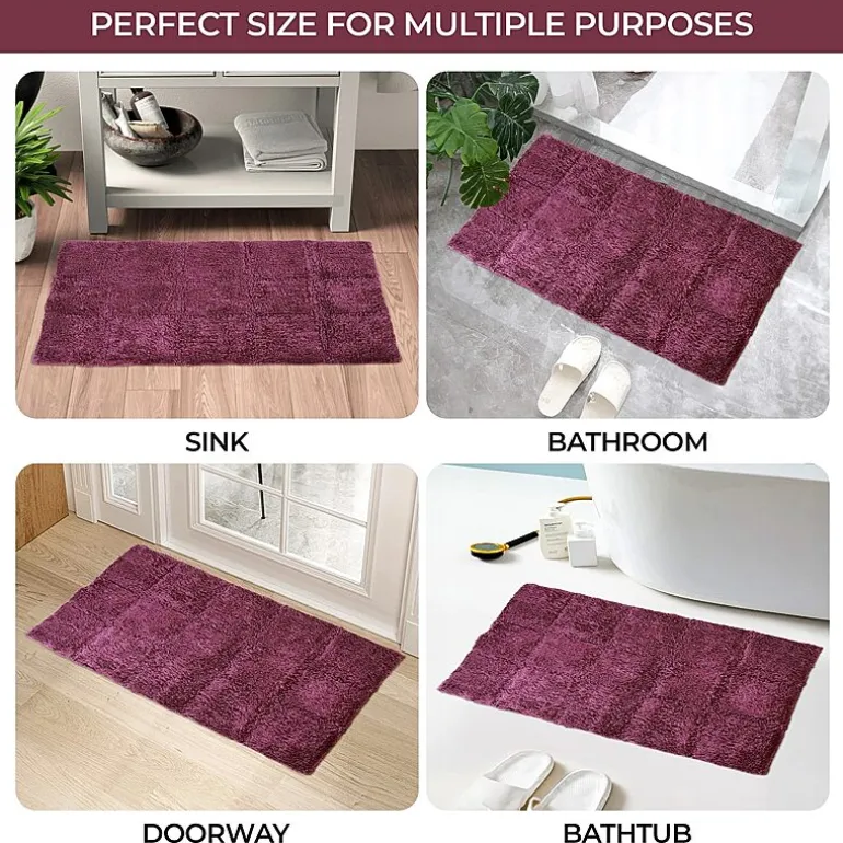 SUPERIOR® Cotton Checkers 2-Pc Bath Bath Rug
