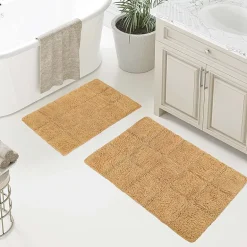 SUPERIOR® Cotton Checkers 2-Pc Bath Bath Rug