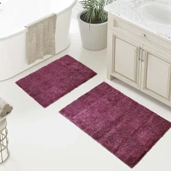 SUPERIOR® Cotton Checkers 2-Pc Bath Bath Rug