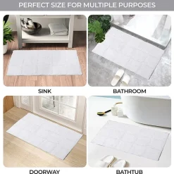 SUPERIOR® Cotton Checkers 2-Pc Bath Bath Rug