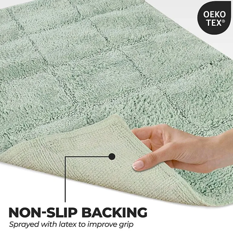 SUPERIOR® Cotton Checkers 2-Pc Bath Bath Rug