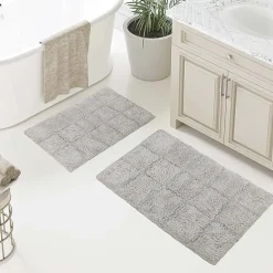 SUPERIOR® Cotton Checkers 2-Pc Bath Bath Rug
