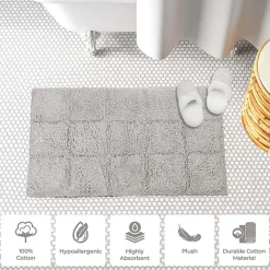 SUPERIOR® Cotton Checkers 2-Pc Bath Bath Rug