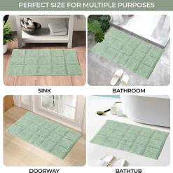 SUPERIOR® Cotton Checkers 2-Pc Bath Bath Rug