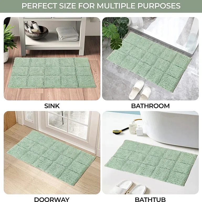 SUPERIOR® Cotton Checkers 2-Pc Bath Bath Rug