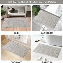 SUPERIOR® Cotton Checkers 2-Pc Bath Bath Rug