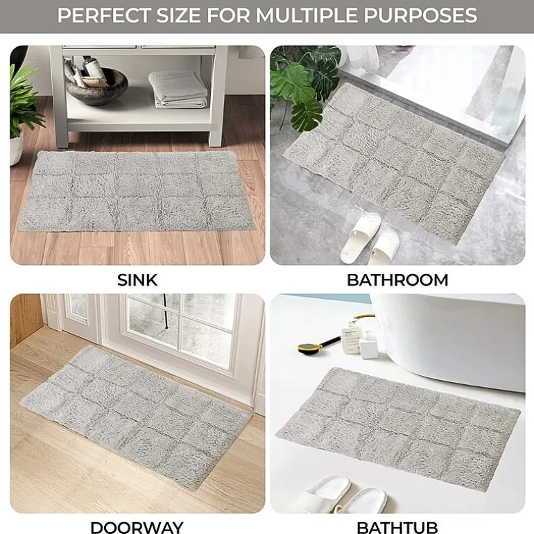 SUPERIOR® Cotton Checkers 2-Pc Bath Bath Rug