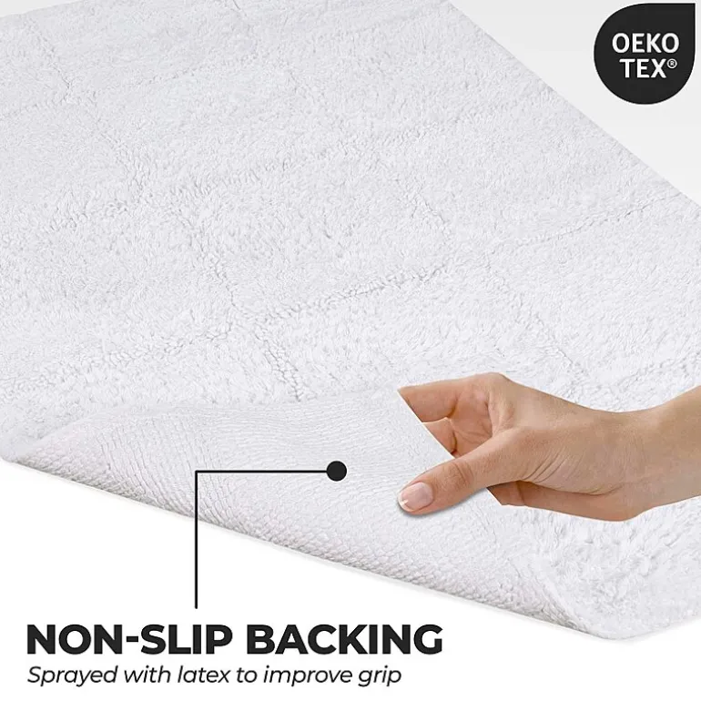 SUPERIOR® Cotton Checkers 2-Pc Bath Bath Rug