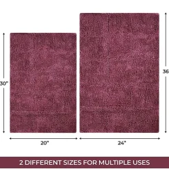 SUPERIOR® Cotton Checkers 2-Pc Bath Bath Rug