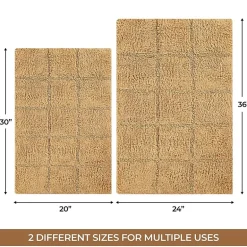SUPERIOR® Cotton Checkers 2-Pc Bath Bath Rug