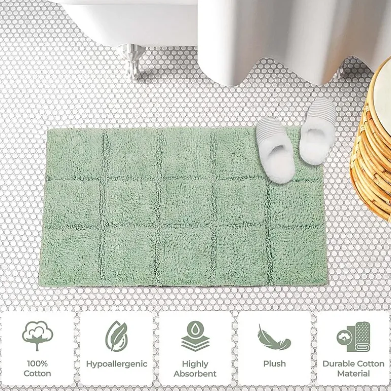 SUPERIOR® Cotton Checkers 2-Pc Bath Bath Rug