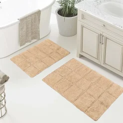 SUPERIOR® Cotton Checkers 2-Pc Bath Bath Rug