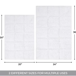 SUPERIOR® Cotton Checkers 2-Pc Bath Bath Rug