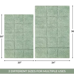 SUPERIOR® Cotton Checkers 2-Pc Bath Bath Rug