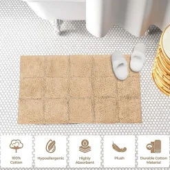 SUPERIOR® Cotton Checkers 2-Pc Bath Bath Rug