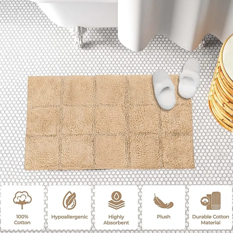SUPERIOR® Cotton Checkers 2-Pc Bath Bath Rug