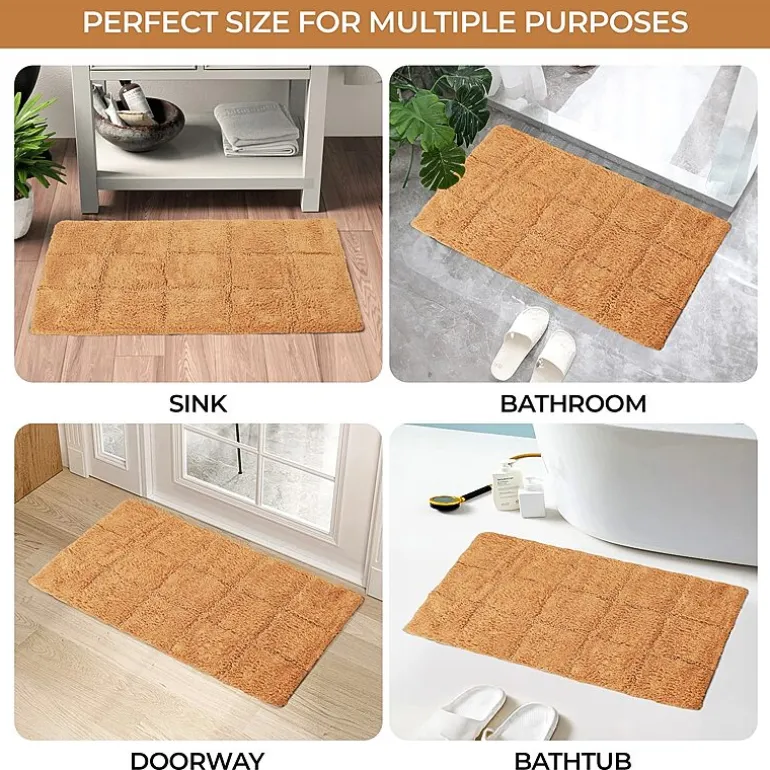 SUPERIOR® Cotton Checkers 2-Pc Bath Bath Rug