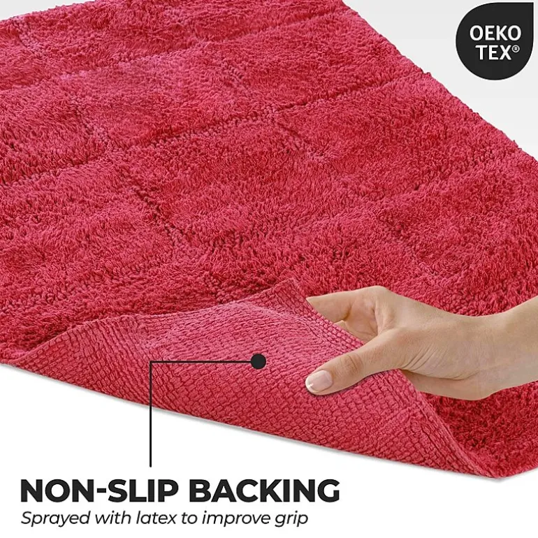 SUPERIOR® Cotton Checkers 2-Pc Bath Bath Rug