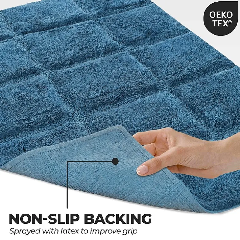 SUPERIOR® Cotton Checkers 2-Pc Bath Bath Rug