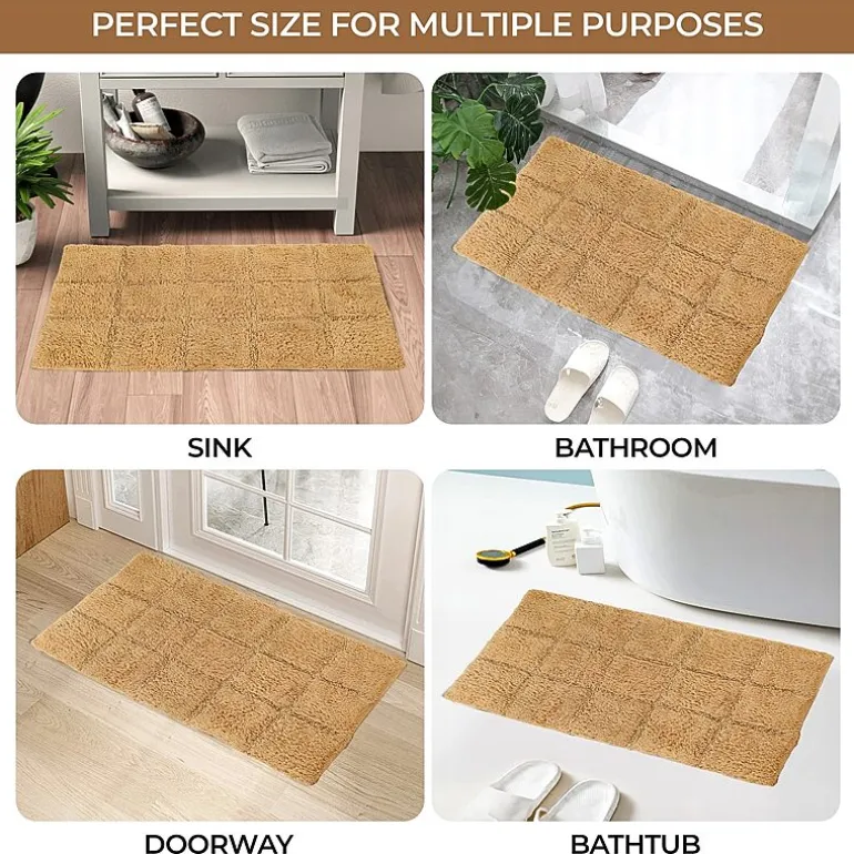 SUPERIOR® Cotton Checkers 2-Pc Bath Bath Rug