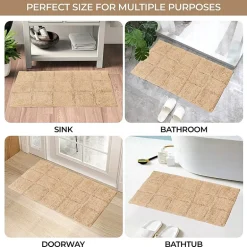 SUPERIOR® Cotton Checkers 2-Pc Bath Bath Rug
