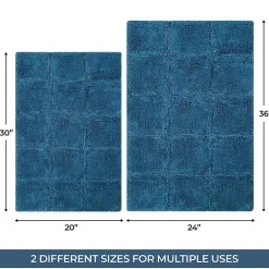 SUPERIOR® Cotton Checkers 2-Pc Bath Bath Rug
