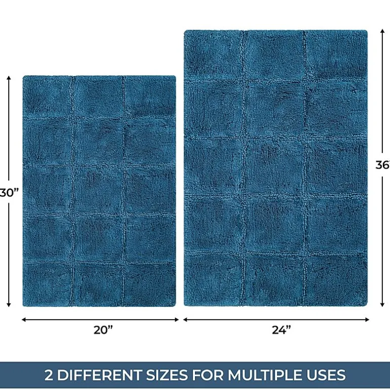 SUPERIOR® Cotton Checkers 2-Pc Bath Bath Rug