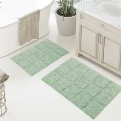 SUPERIOR® Cotton Checkers 2-Pc Bath Bath Rug