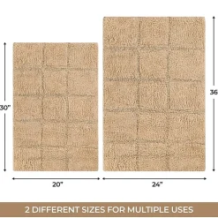 SUPERIOR® Cotton Checkers 2-Pc Bath Bath Rug