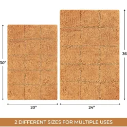 SUPERIOR® Cotton Checkers 2-Pc Bath Bath Rug