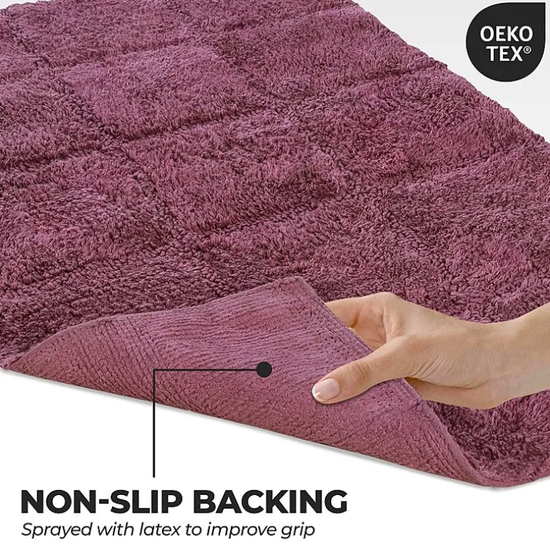 SUPERIOR® Cotton Checkers 2-Pc Bath Bath Rug