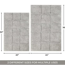 SUPERIOR® Cotton Checkers 2-Pc Bath Bath Rug