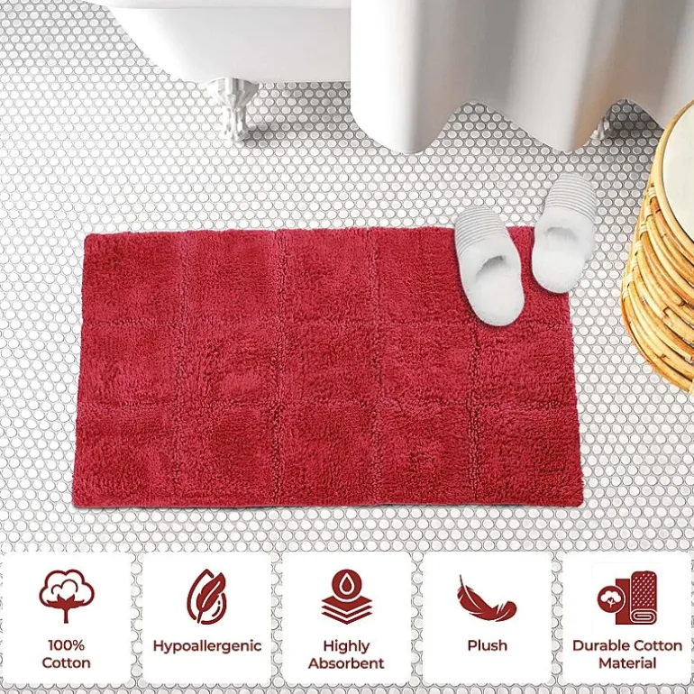 SUPERIOR® Cotton Checkers 2-Pc Bath Bath Rug
