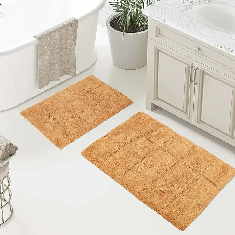 SUPERIOR® Cotton Checkers 2-Pc Bath Bath Rug