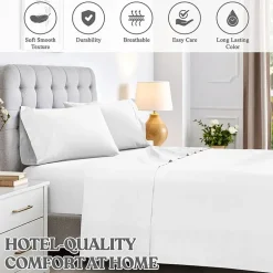 SUPERIOR® Cotton Rich Blend Durable Soft 600tc Deep Pocket Sheet Set